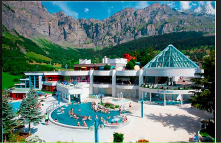 2,5 Pces Accueillant Comme A La Maison Leukerbad Buitenkant foto